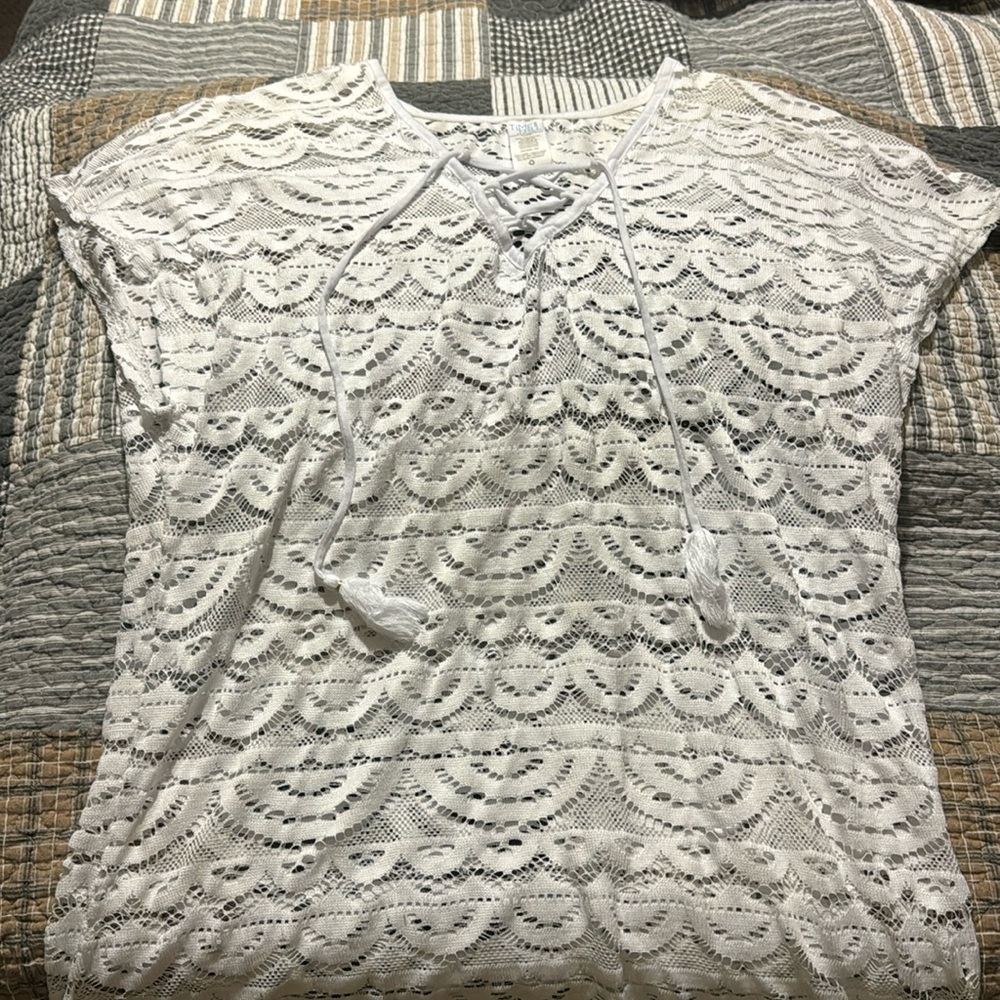 White Lace Swimsuit Cover